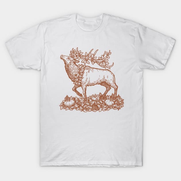 Autumn Elk T-Shirt by calebfaires